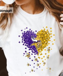 3 Minnesota Vikings Tiny Heart Shape T shirt