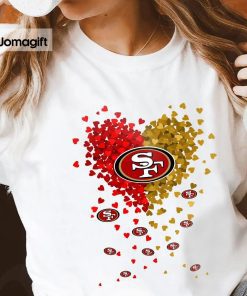 3 San Francisco 49ers Tiny Heart Shape T shirt