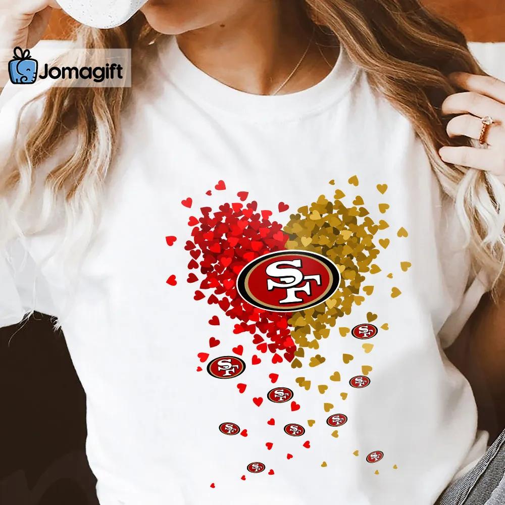 San Francisco 49ers Tiny Heart Shape T-shirt - Jomagift