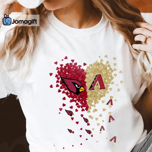 Unique Arizona Cardinals Arizona Diamondbacks Tiny Heart Shape T-shirt