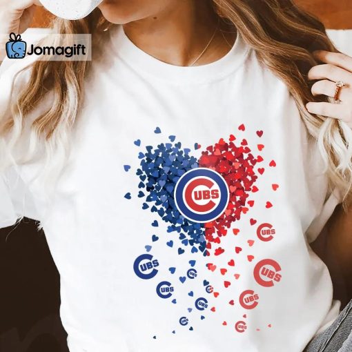 Unique Chicago Cubs Tiny Heart Shape T-shirt