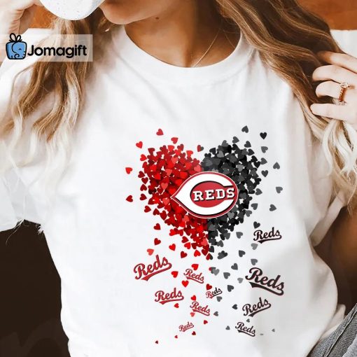 Unique Cincinnati Reds Tiny Heart Shape T-shirt
