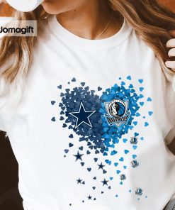 3 Unique Dallas Cowboys Dallas Mavericks Tiny Heart Shape T shirt