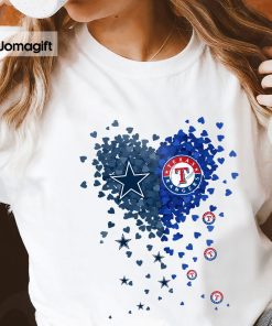 Unique Dallas Cowboys Texas Rangers Tiny Heart Shape T-shirt