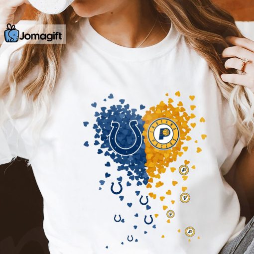 Unique Indianapolis Colts Indiana Pacers Tiny Heart Shape T-shirt