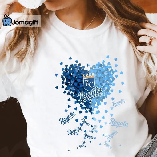 Unique Kansas City Royals Tiny Heart Shape T-shirt