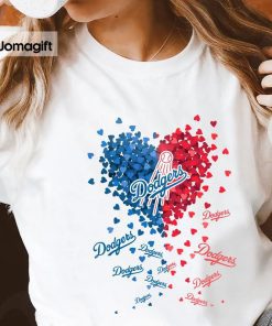 Unique dodgers raiders Tiny Heart Shape T-shirt - Jomagift