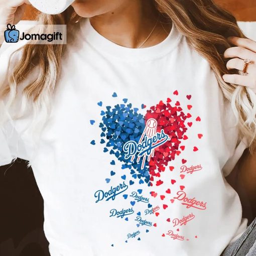Unique Los Angeles Dodgers Tiny Heart Shape T-shirt