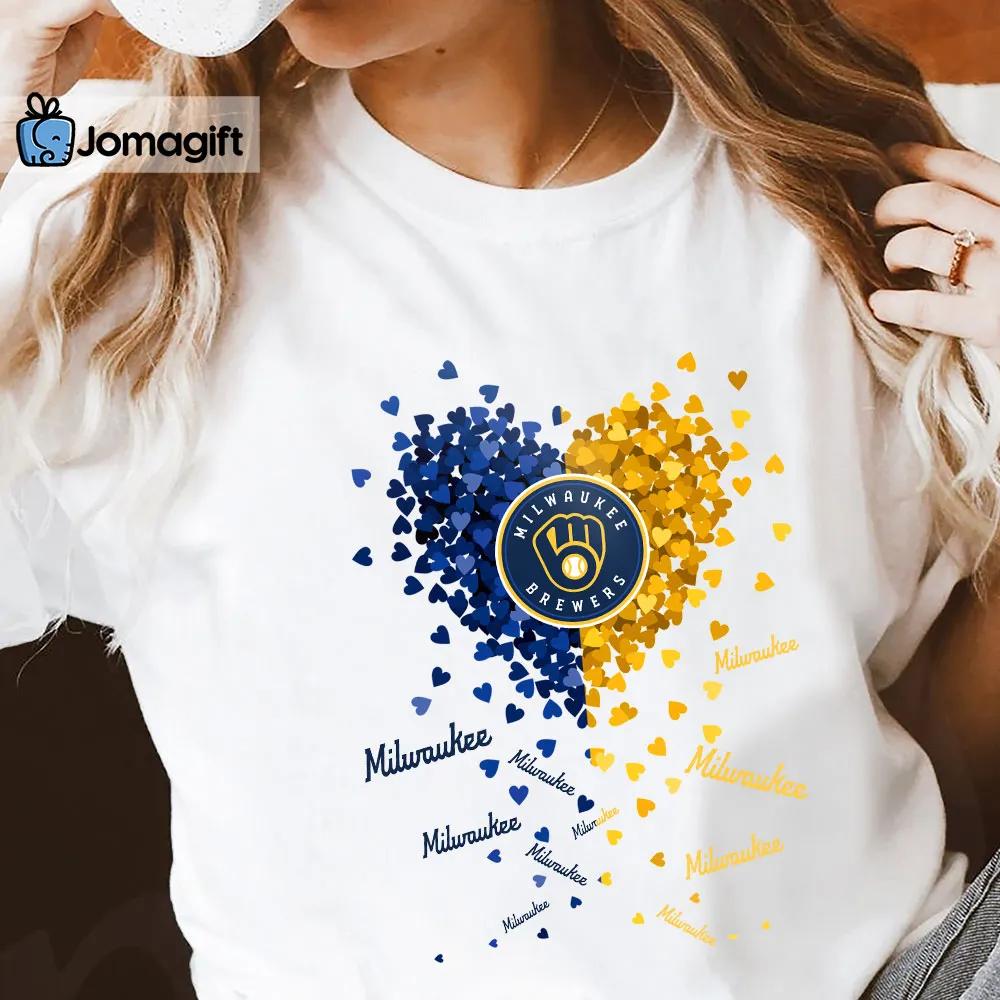 Unique Milwaukee Brewers Tiny Heart Shape T-shirt - Jomagift