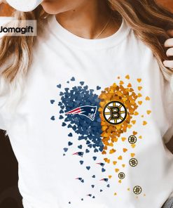 3 Unique New England Patriots Boston Bruins Tiny Heart Shape T shirt