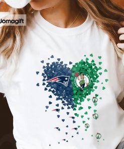 Unique New England Patriots Boston Celtics Tiny Heart Shape T-shirt, Hoodie, Sweater, Long Sleeve And Tank top