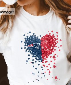3 Unique New England Patriots Boston Red Sox Tiny Heart Shape T shirt