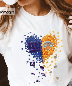 Unique New York Giants New York Knicks Tiny Heart Shape T-shirt, Hoodie, Sweater, Long Sleeve