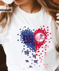 Unique New York Giants New York yankees Tiny Heart Shape T-shirt, Hoodie, Sweater, Long Sleeve
