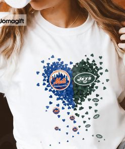 3 Unique New York Mets New York Jets Tiny Heart Shape T shirt