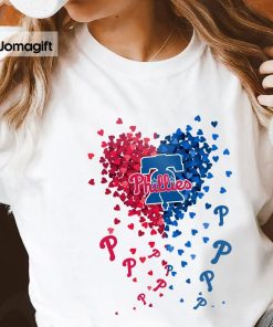 Unique Philadelphia Phillies Tiny Heart Shape T-shirt - Jomagift