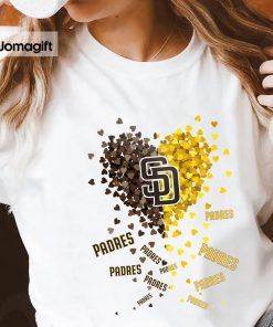 3 Unique San Diego Padres Tiny Heart Shape T shirt