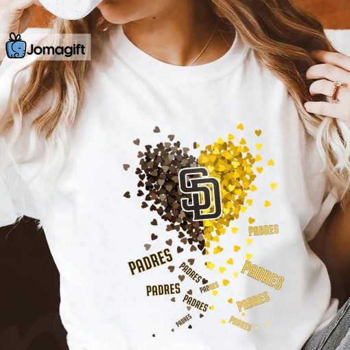 Unique San Diego Padres Tiny Heart Shape T-shirt