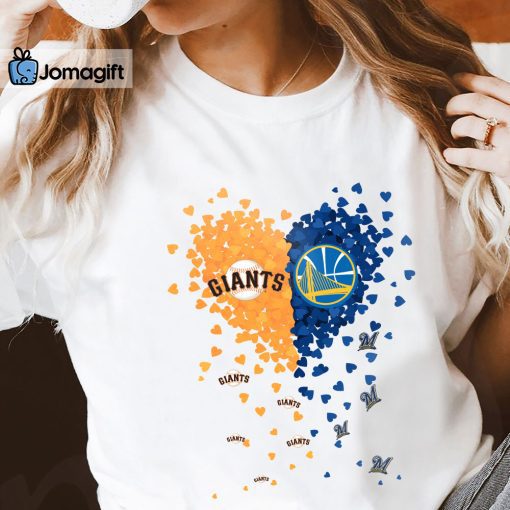 Unique San Francisco Giants Golden State Warriors Tiny Heart Shape T-shirt, Hoodie, Sweater, Long Sleeve