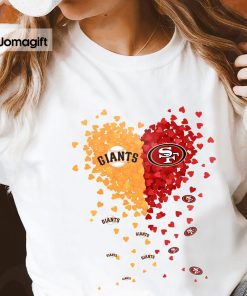 Unique San Francisco Giants San Francisco 49ers Tiny Heart Shape T-shirt, Hoodie, Sweater, Long Sleeve