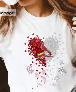 3 Unique St. Louis Cardinals Tiny Heart Shape T shirt