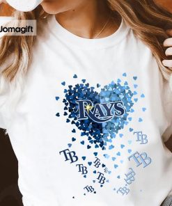 3 Unique Tampa Bay Rays Tiny Heart Shape T shirt