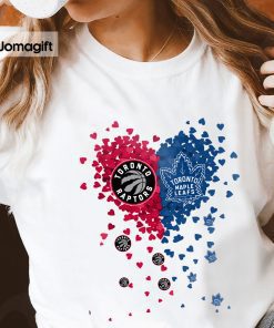 Unique Toronto Raptors Toronto Maple Leafs Tiny Heart Shape T-shirt, Hoodie, Sweater, Long Sleeve