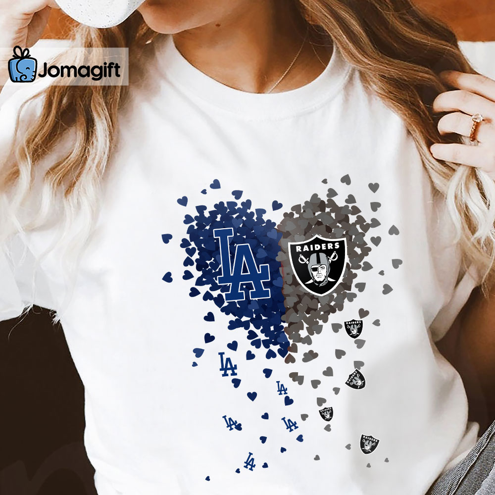 Oakland Raiders inside my heart Los Angeles Dodgers shirt