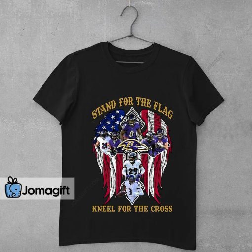Baltimore Ravens Stand For The Flag Kneel For The Cross Shirt