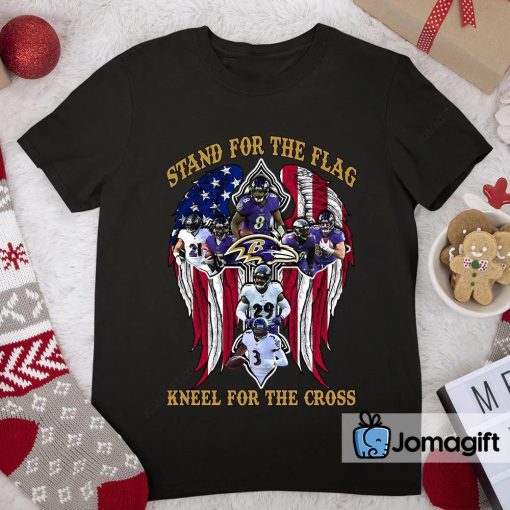 Baltimore Ravens Stand For The Flag Kneel For The Cross Shirt