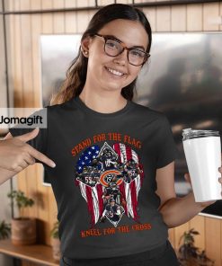 Chicago Bears Stand For The Flag Kneel For The Cross Shirt 3