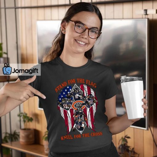 Chicago Bears Stand For The Flag Kneel For The Cross Shirt