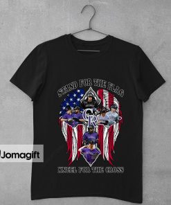 Colorado Rockies Stand For The Flag Kneel For The Cross Shirt 1