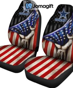 Dallas Cowboys Seat Covers Hand Pulling Flag 2