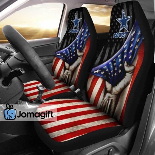 Dallas Cowboys Seat Covers Hand Pulling Flag Jomagift