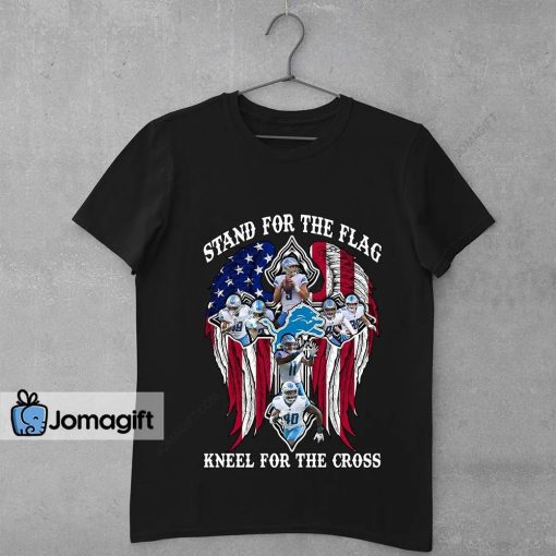 Detroit Lions Stand For The Flag Kneel For The Cross Shirt