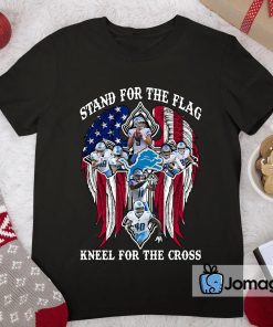 Detroit Lions Stand For The Flag Kneel For The Cross Shirt 2