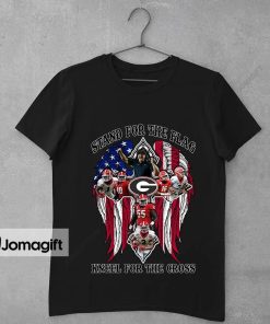 Georgia Bulldogs Stand For The Flag Kneel For The Cross Shirt 1