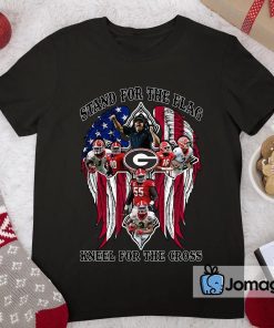 Georgia Bulldogs Stand For The Flag Kneel For The Cross Shirt 2