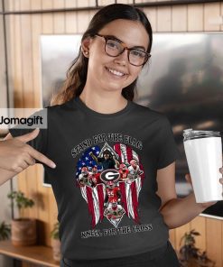 Georgia Bulldogs Stand For The Flag Kneel For The Cross Shirt 3