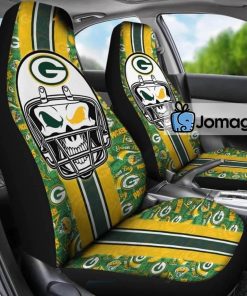 Green Bay Packers Skull Seat Covers Car 2