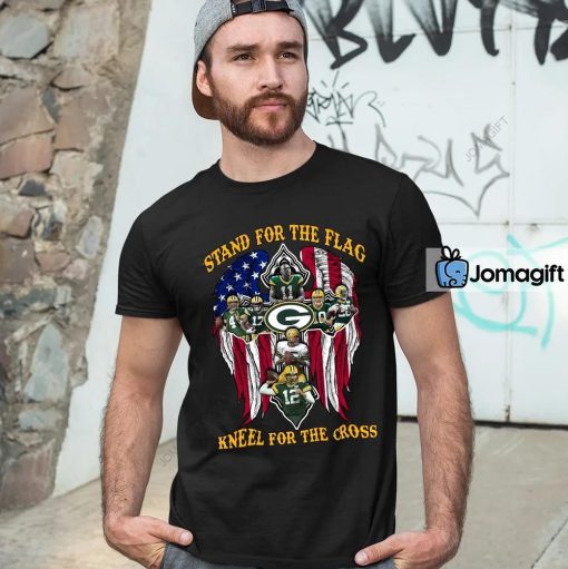 Green Bay Packers Stand For The Flag Kneel For The Cross Shirt