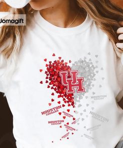 Houston Cougars Heart Shirt Hoodie Sweater Long Sleeve 3