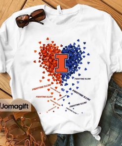 Illinois Fighting Illini Heart Shirt, Hoodie, Sweater, Long Sleeve