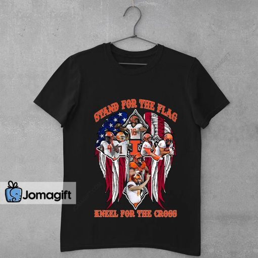 Illinois Fighting Illini Stand For The Flag Kneel For The Cross Shirt
