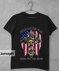 Iowa Hawkeyes Stand For The Flag Kneel For The Cross Shirt 1