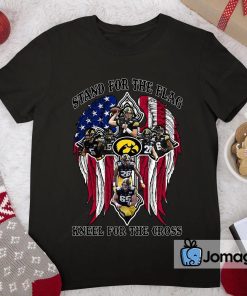 Iowa Hawkeyes Stand For The Flag Kneel For The Cross Shirt 2