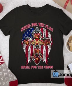 Iowa State Cyclones Stand For The Flag Kneel For The Cross Shirt 2