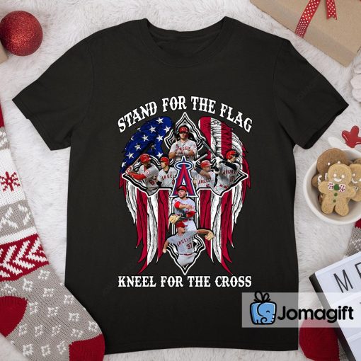 Los Angeles Angels Stand For The Flag Kneel For The Cross Shirt