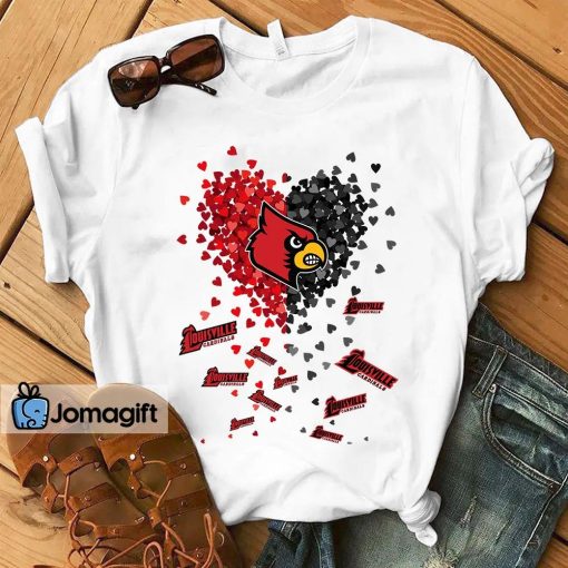 Louisville Cardinals Heart Shirt, Hoodie, Sweater, Long Sleeve